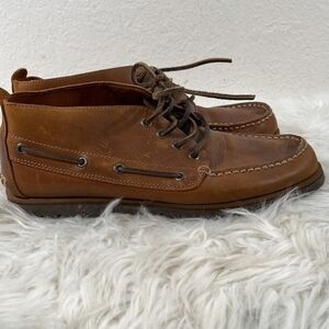 Sperry Tan Leather Chukka Boots with Moccasin Toe